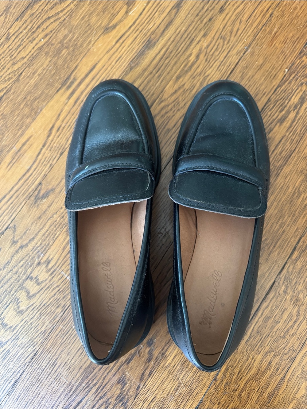 Madewell Womens Penny Loafers - Classic Leather Slip-On
